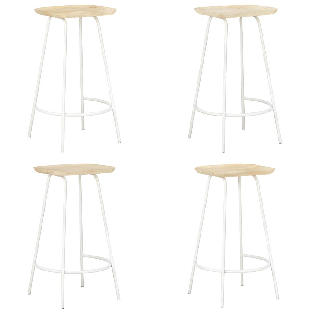 Bar Stools 4 Pieces Solid Mango Wood