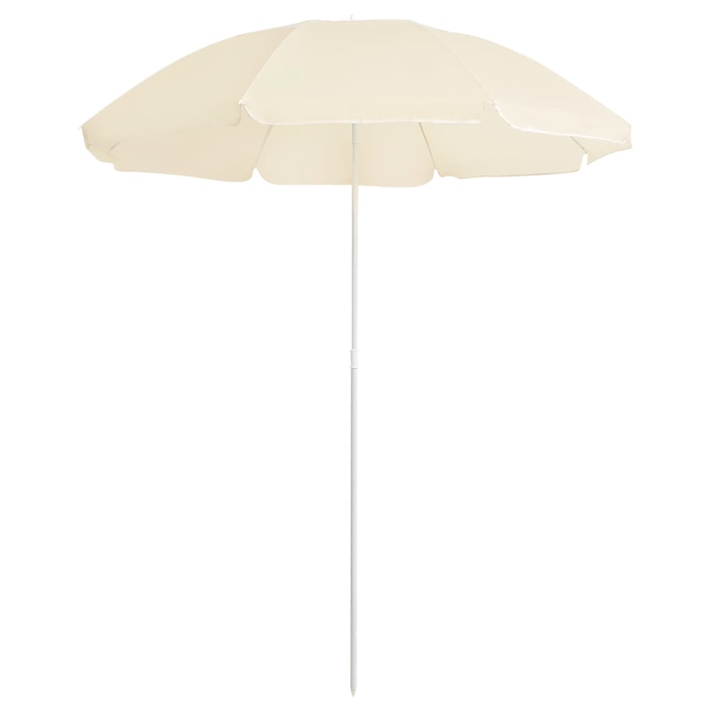 Outdoor Parasol with Steel Pole Sand 180 cm