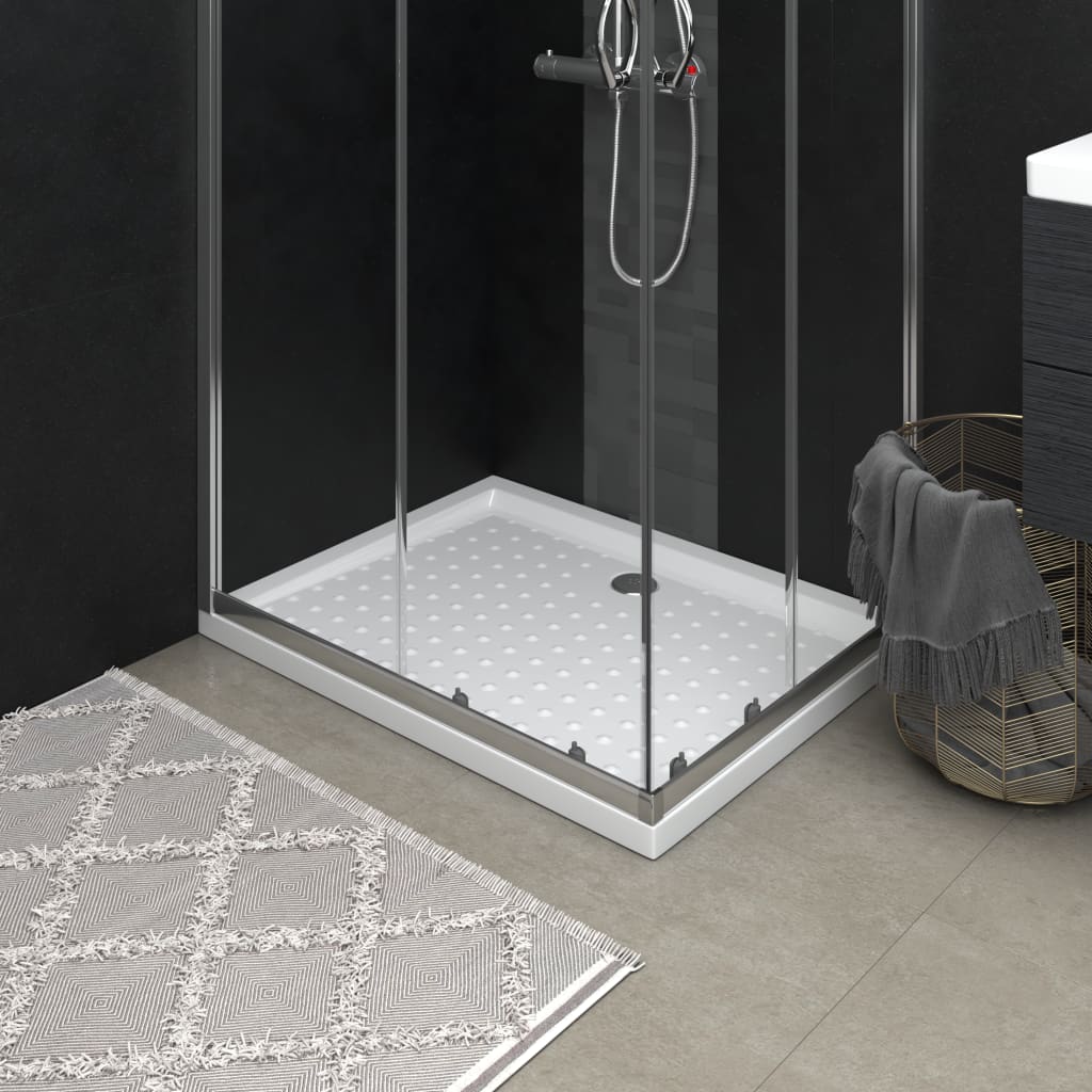 Shower Base Tray with Dots White 90x70x4cm