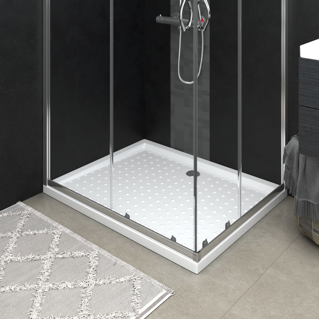 Shower Base Tray with Dots White 80x100x4cm