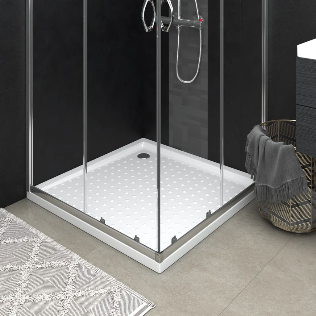 Shower Base Tray with Dots White 80x80x4cm