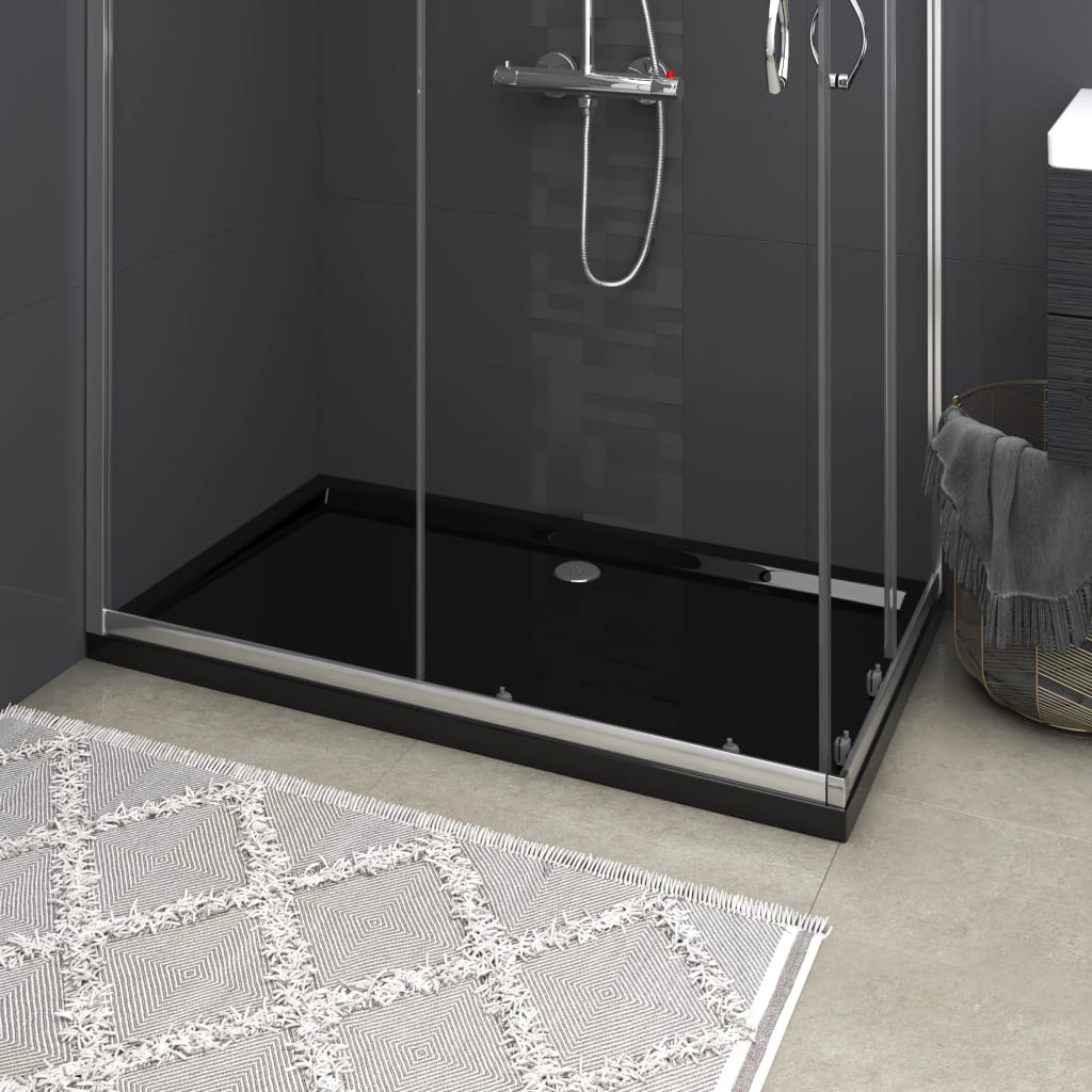 Black Rectangular ABS Shower Tray