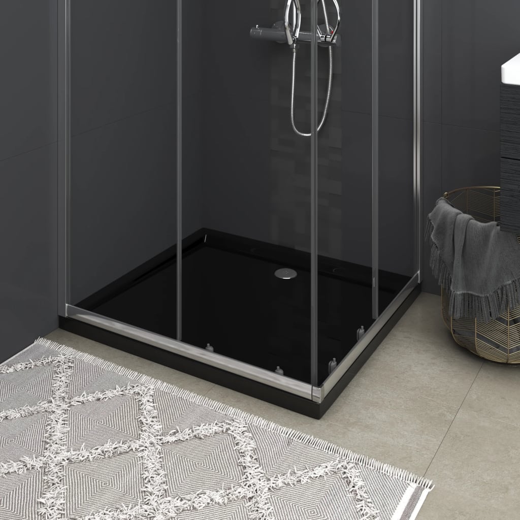 Black Rectangular ABS Shower Tray