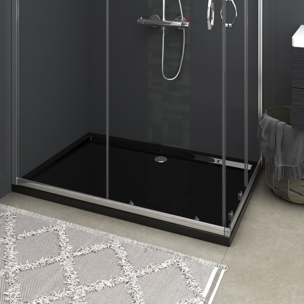 Black Rectangular ABS Shower Tray