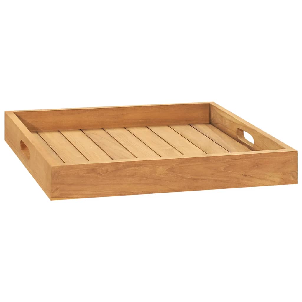 Serving Tray 50x50 cm Solid Teak Wood