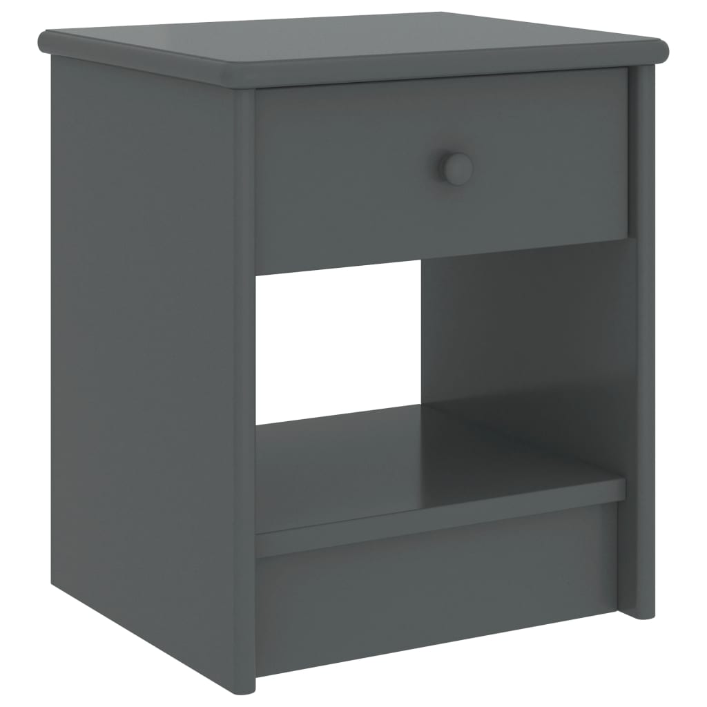 Bedside Table - NORRIS Lou Nightstand Dark Grey 35cm