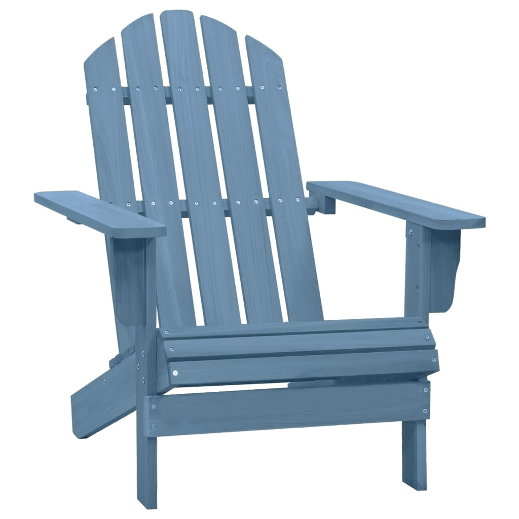 Garden Adirondack Chair Solid Fir Wood Blue