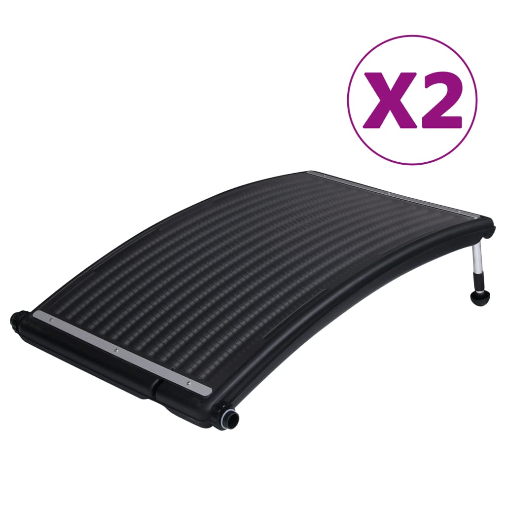 Curved Pool Solar Heating Panels 2 pcs 110x65 cm