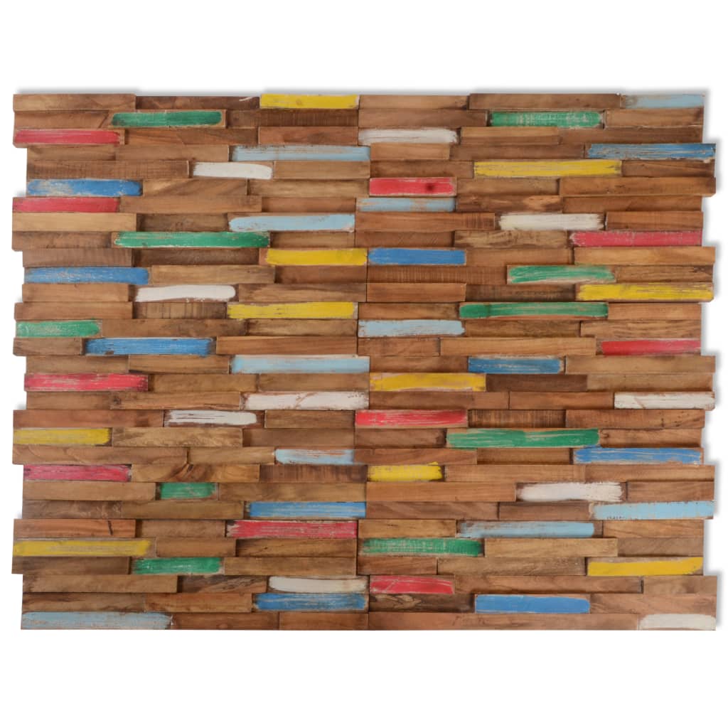 Wall Cladding Panels 10 pcs 1.03 m2 Solid Teak Wood