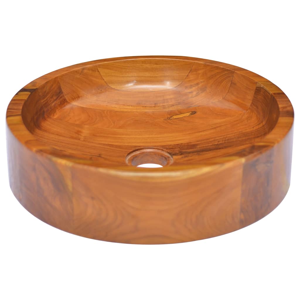 Basin Solid Teak Wood Î 40x10 cm