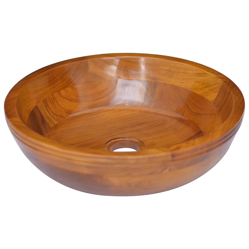 Basin Solid Teak Wood Î 40x10 cm