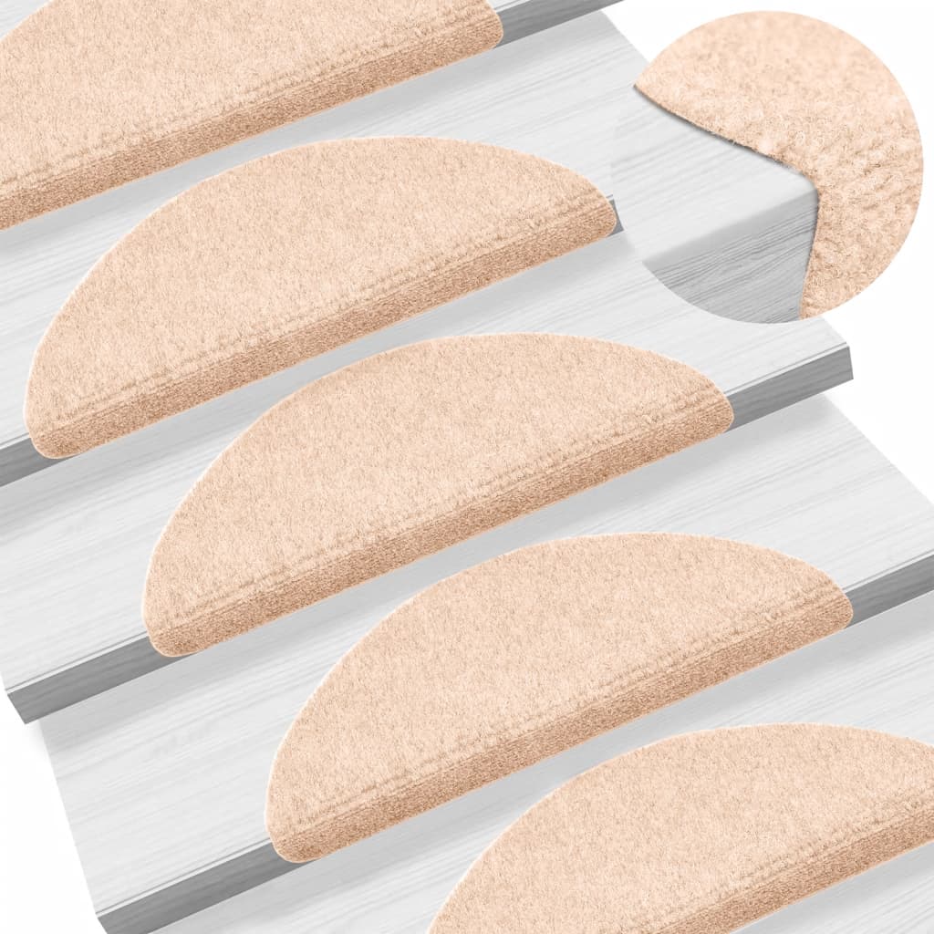 Self-adhesive Stair Mats 10 Pcs Brown 56x17x3cm Needle Punch