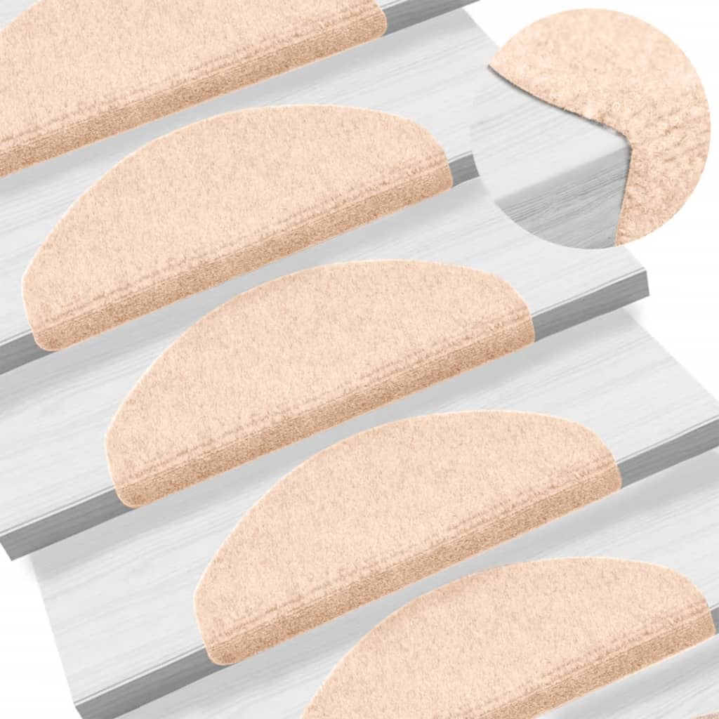 Self-adhesive Stair Mats 10 Pcs Brown 65x21x4cm Needle Punch