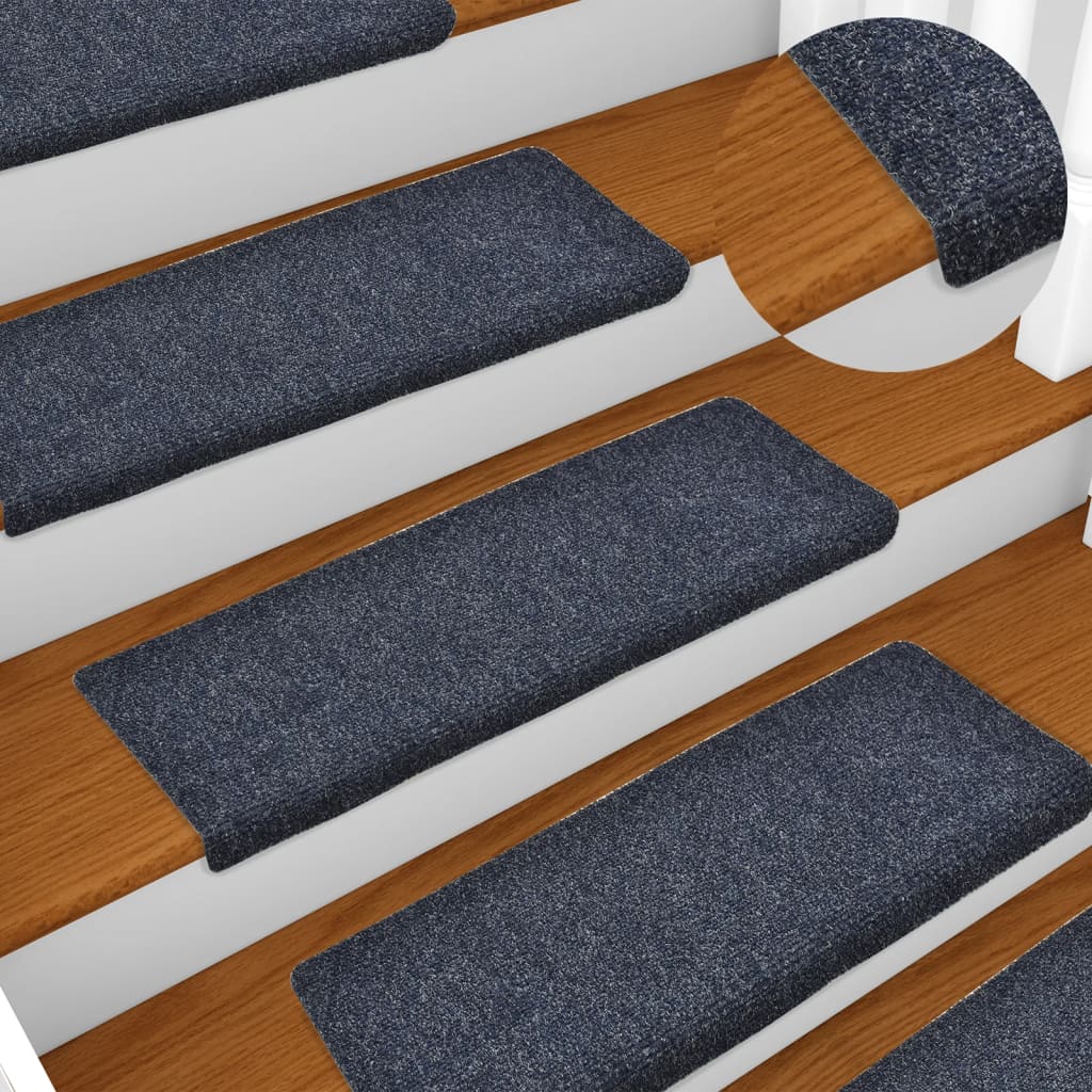 Stair Mats 10 Pcs Anthracite 65x21x4cm Needle Punch