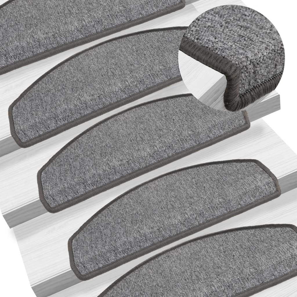 Stair Mats 10 Pcs 65x24x4cm Dark Grey