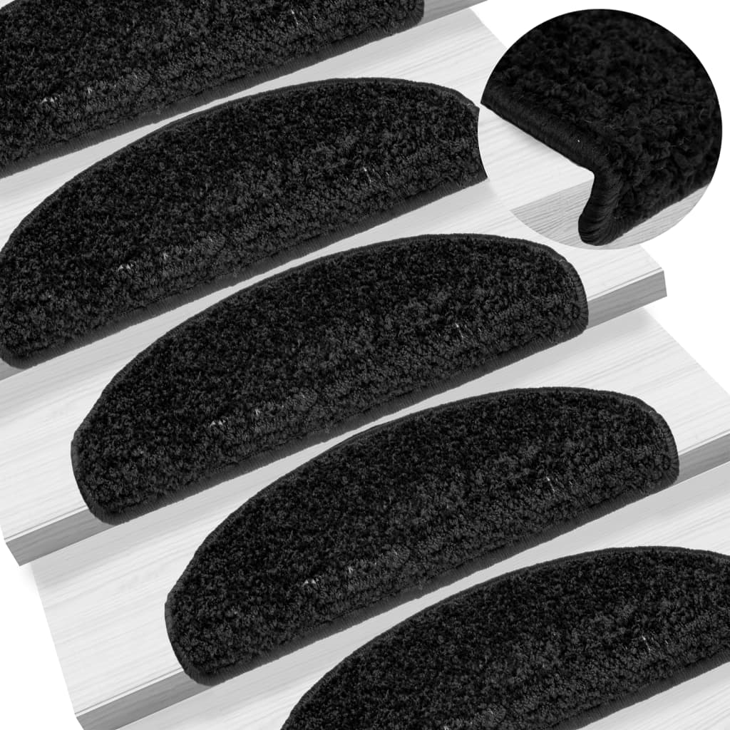 Stair Mats 10 Pcs 65x21x4cm Black