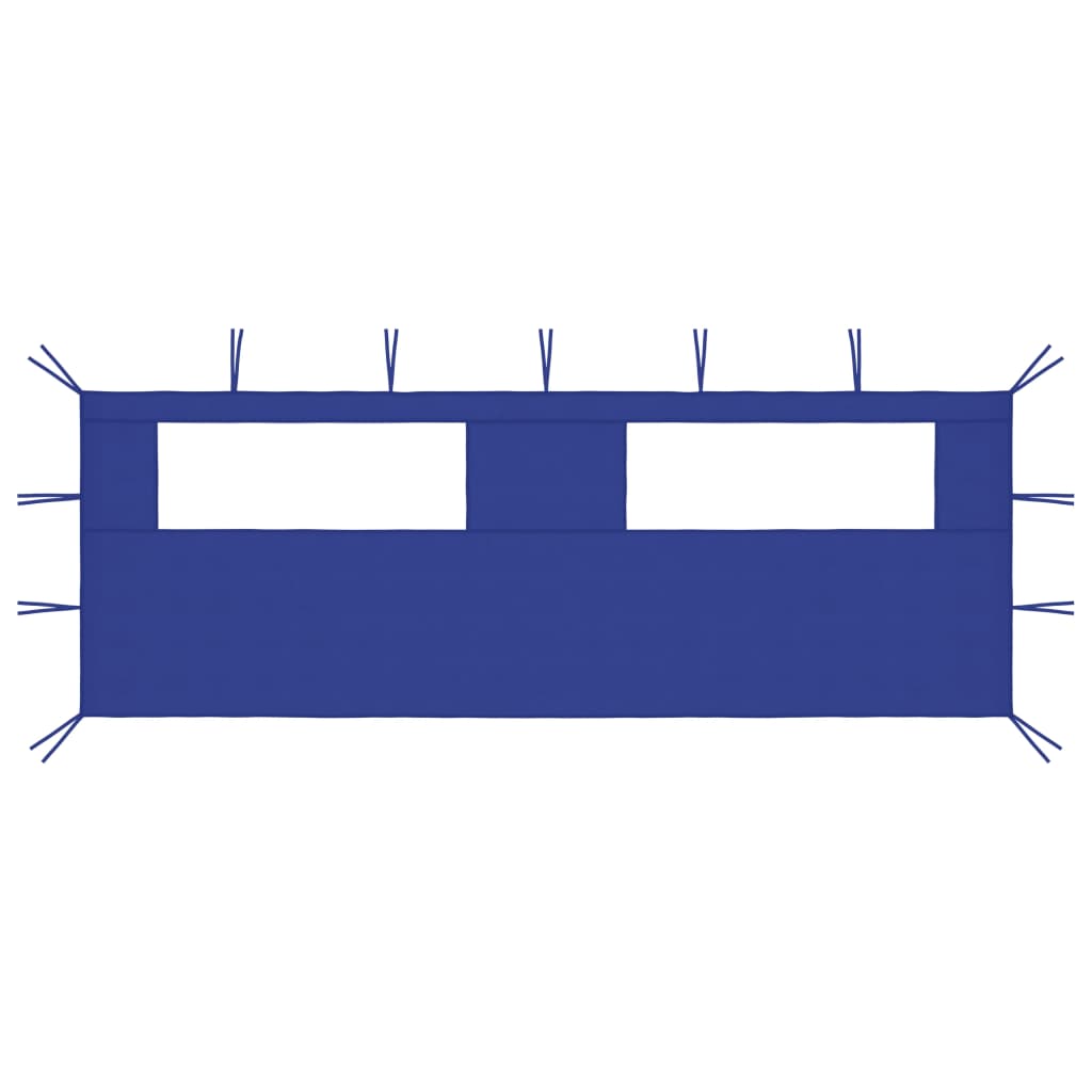 Gazebo Sidewall with Windows 6x2 m Blue