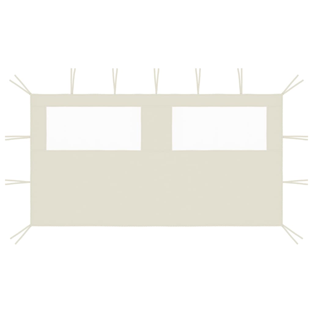 Gazebo Sidewall with Windows 4x2 m Cream
