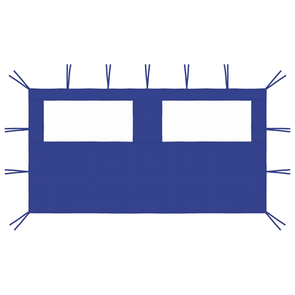 Gazebo Sidewall with Windows 4x2 m Blue