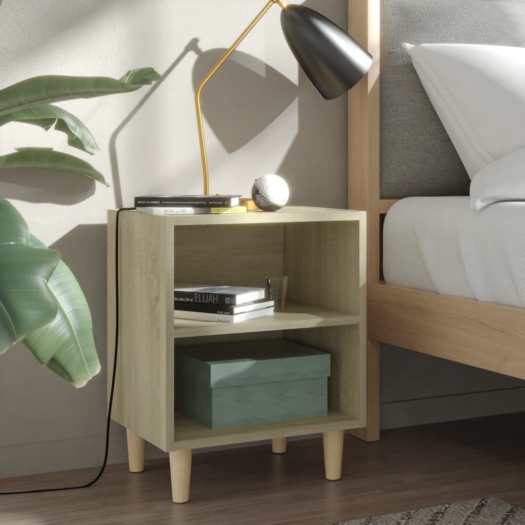 Bedside Table - ABBOTT Thorne Nightstand Sonoma Oak 40cm