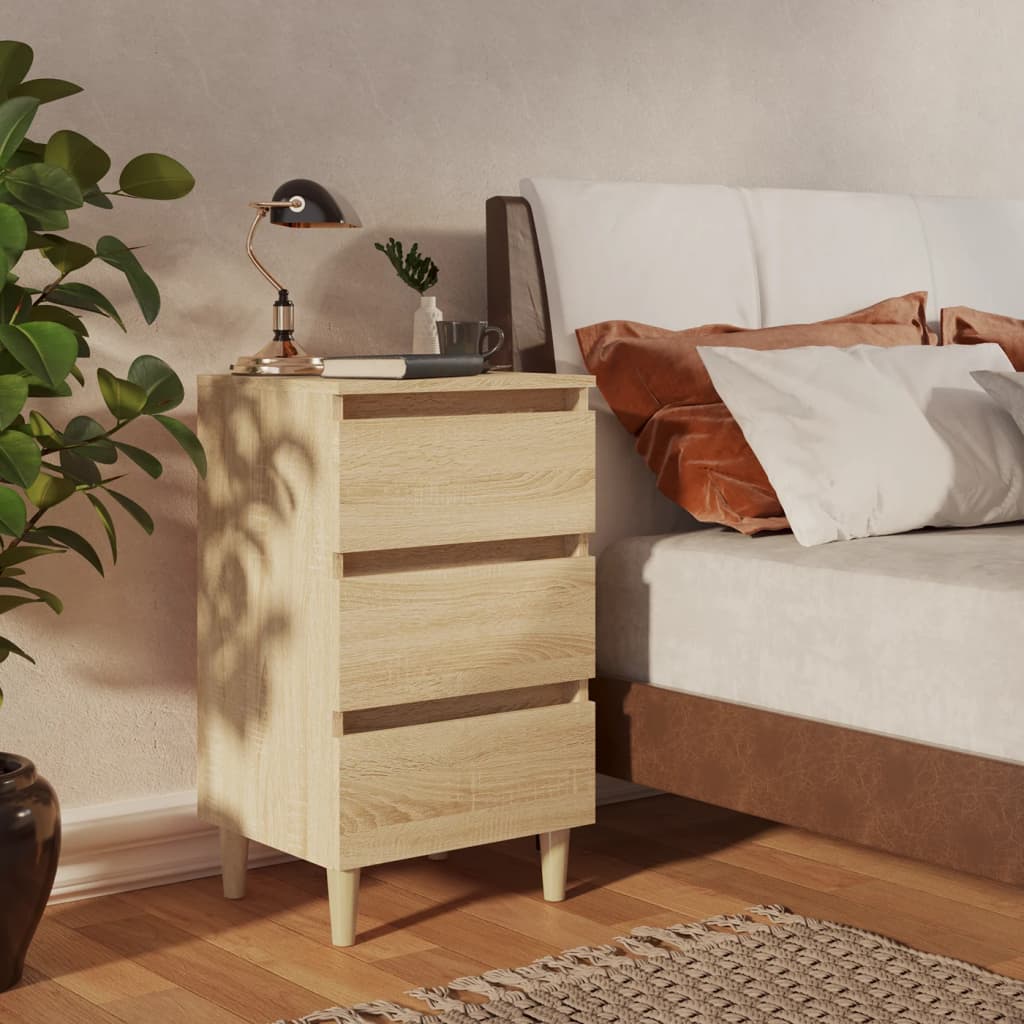 Bedside Table - MORRIS Nightstand Sonoma Oak 40cm