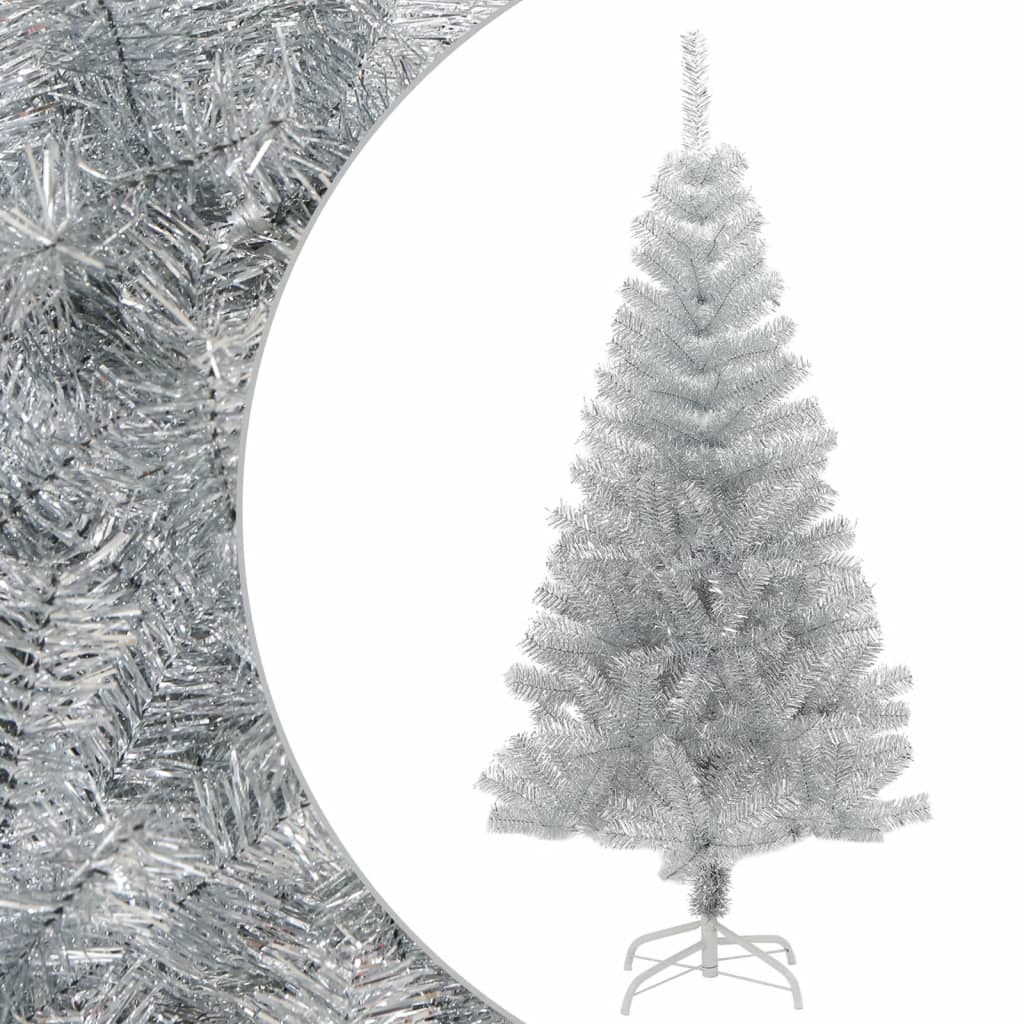 NIVLEN Artificial Christmas Tree with Stand Silver 120 cm PET