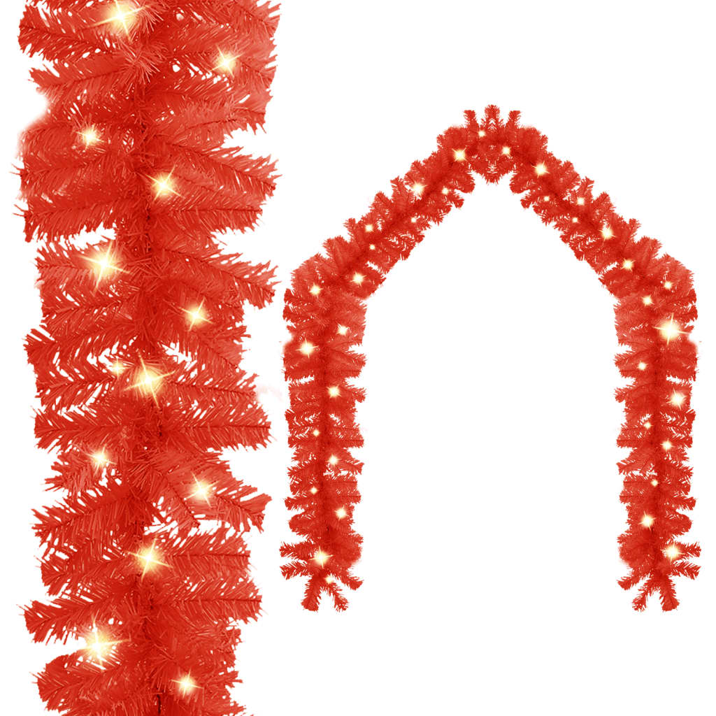 Geile Christmas Garland with LED Lights 5 m Red