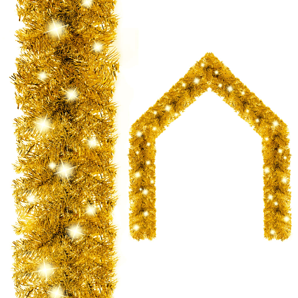 Geile Christmas Garland with LED Lights 5 m Gold