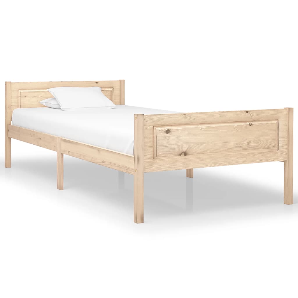 Bed Frame Solid Pinewood 100x200 cm