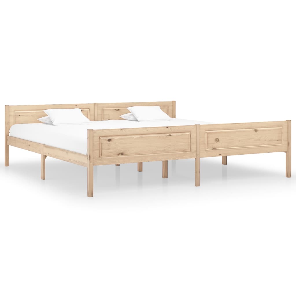 Bed Frame Solid Pinewood 200x200 cm