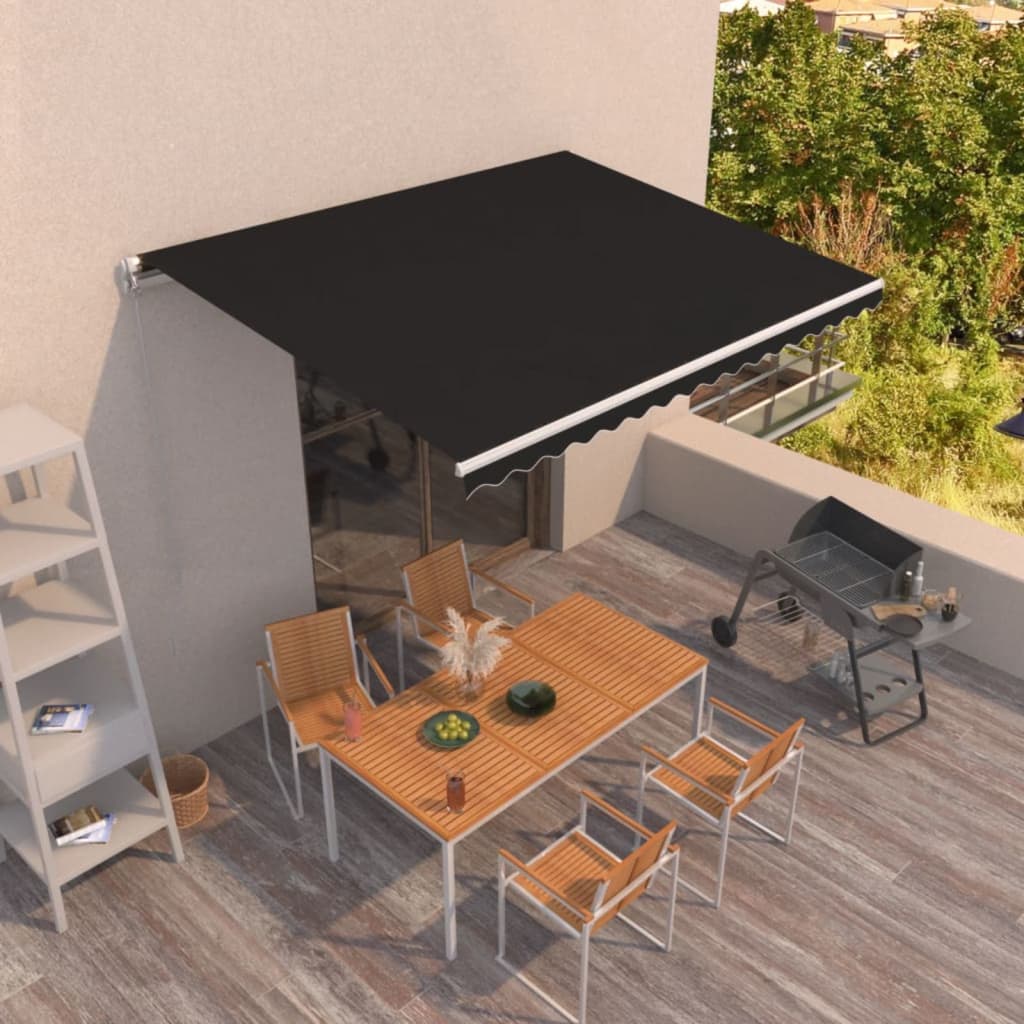 Manual Retractable Awning 450x350 cm Anthracite
