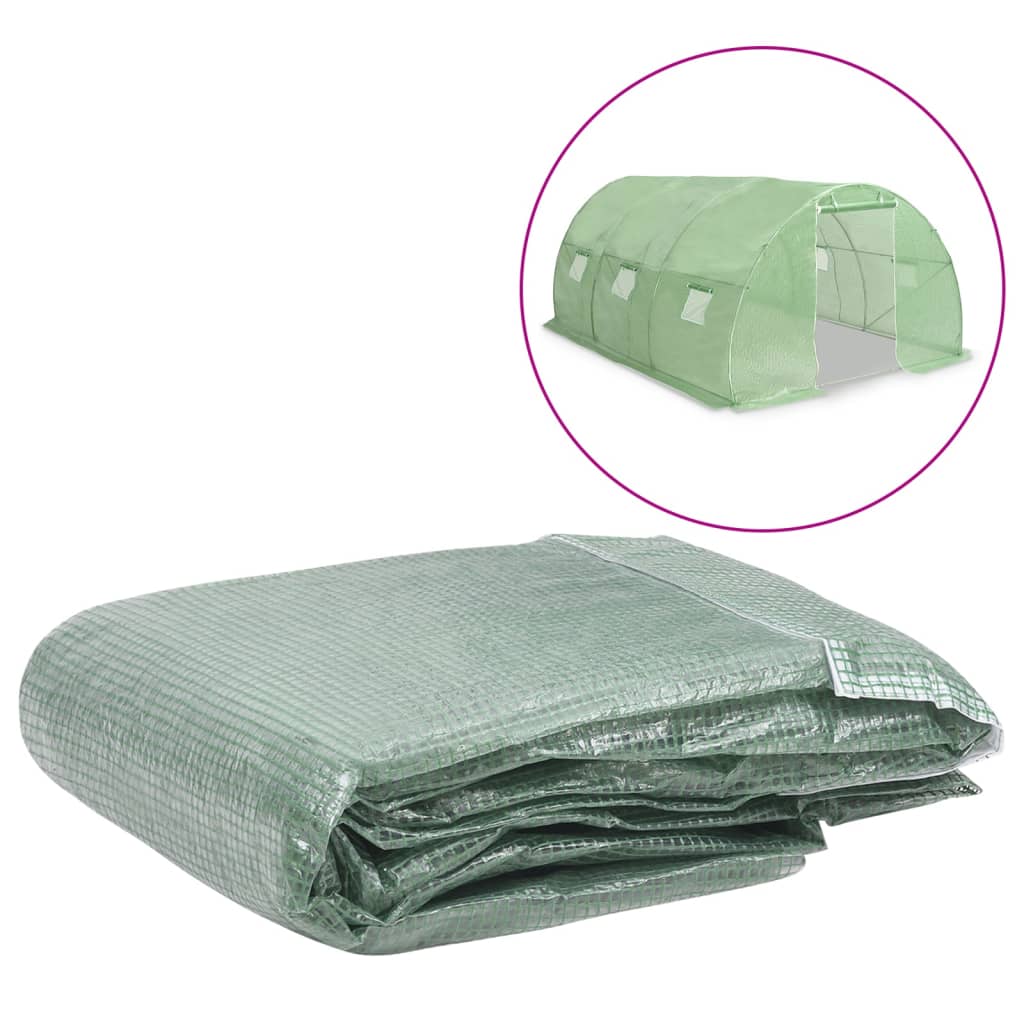 Greenhouse Replacement Cover (13.5 m2) 300x450x200 cm Green