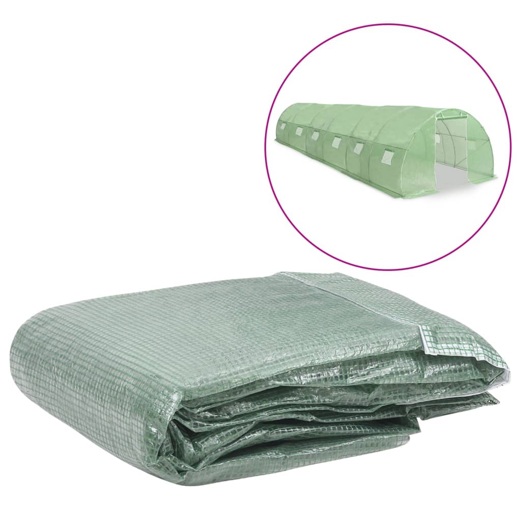 Greenhouse Replacement Cover (27 m2) 300x900x200 cm Green