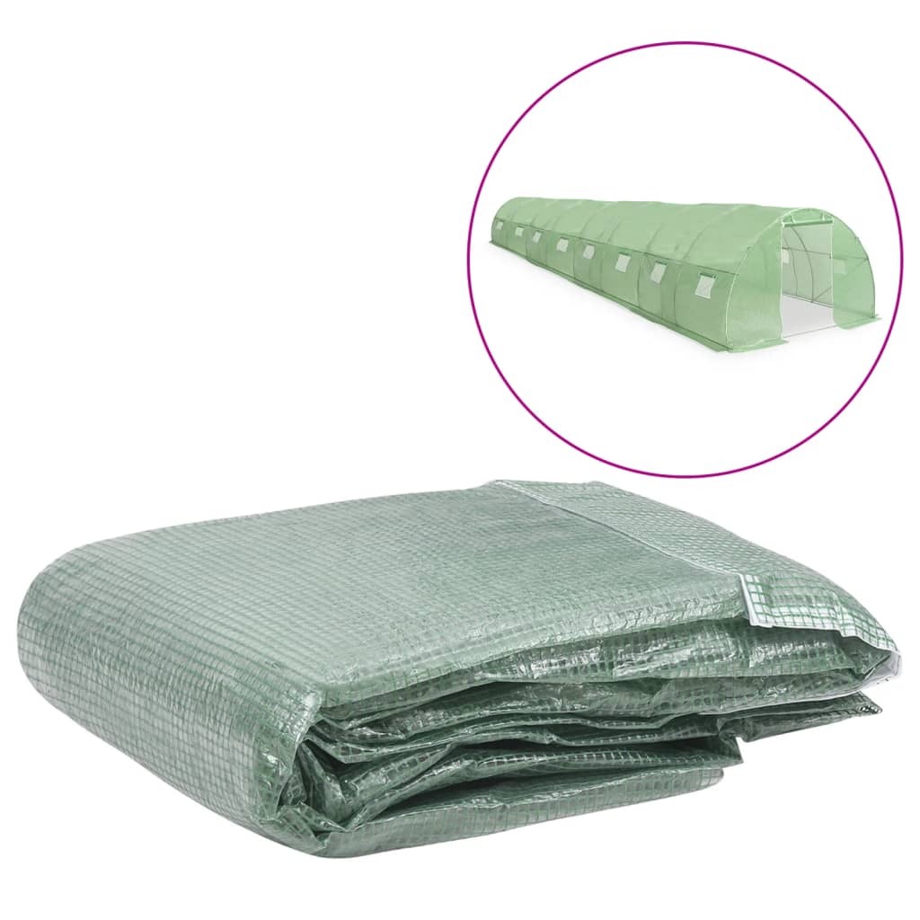 Greenhouse Replacement Cover (36 m2) 300x1200x200 cm Green