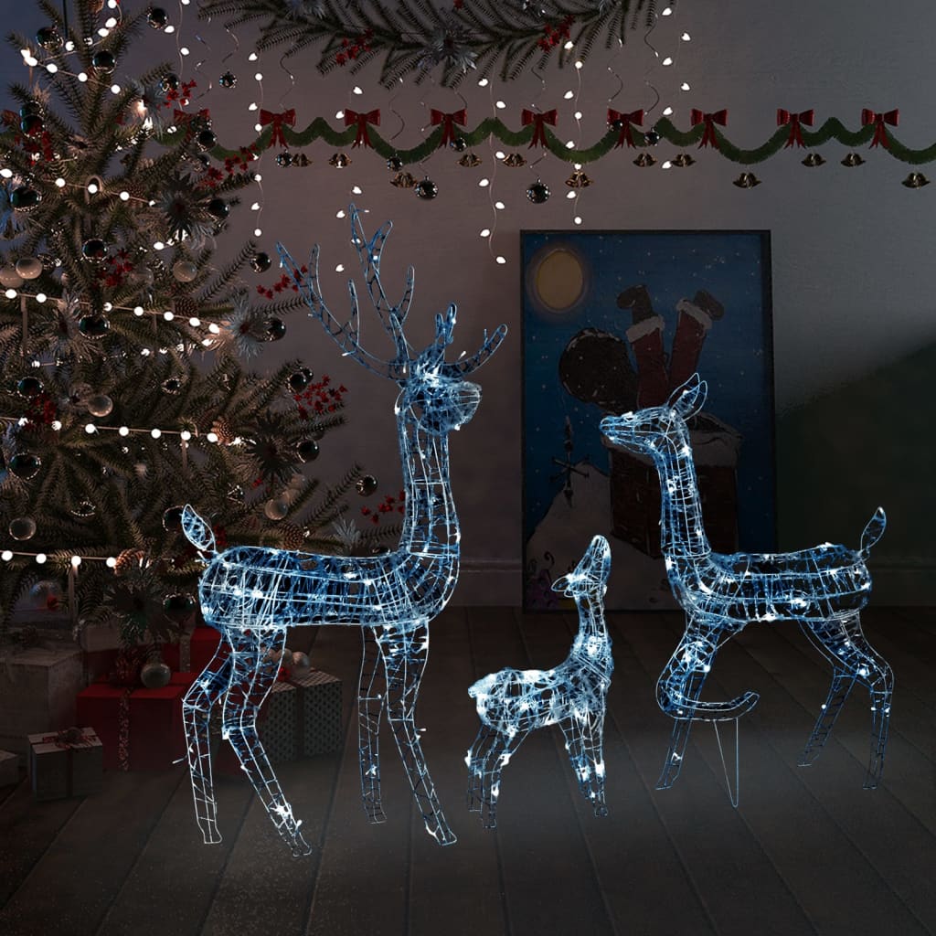 Briet Acrylic Reindeer Family Decoration 300 LED Cold White