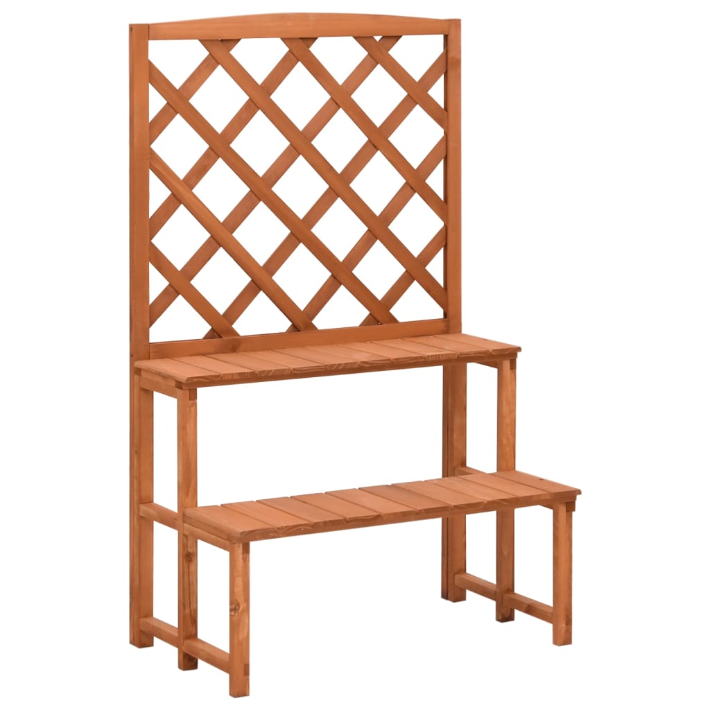 Plant Stand with Trellis 70x42x115 cm Solid Fir Wood