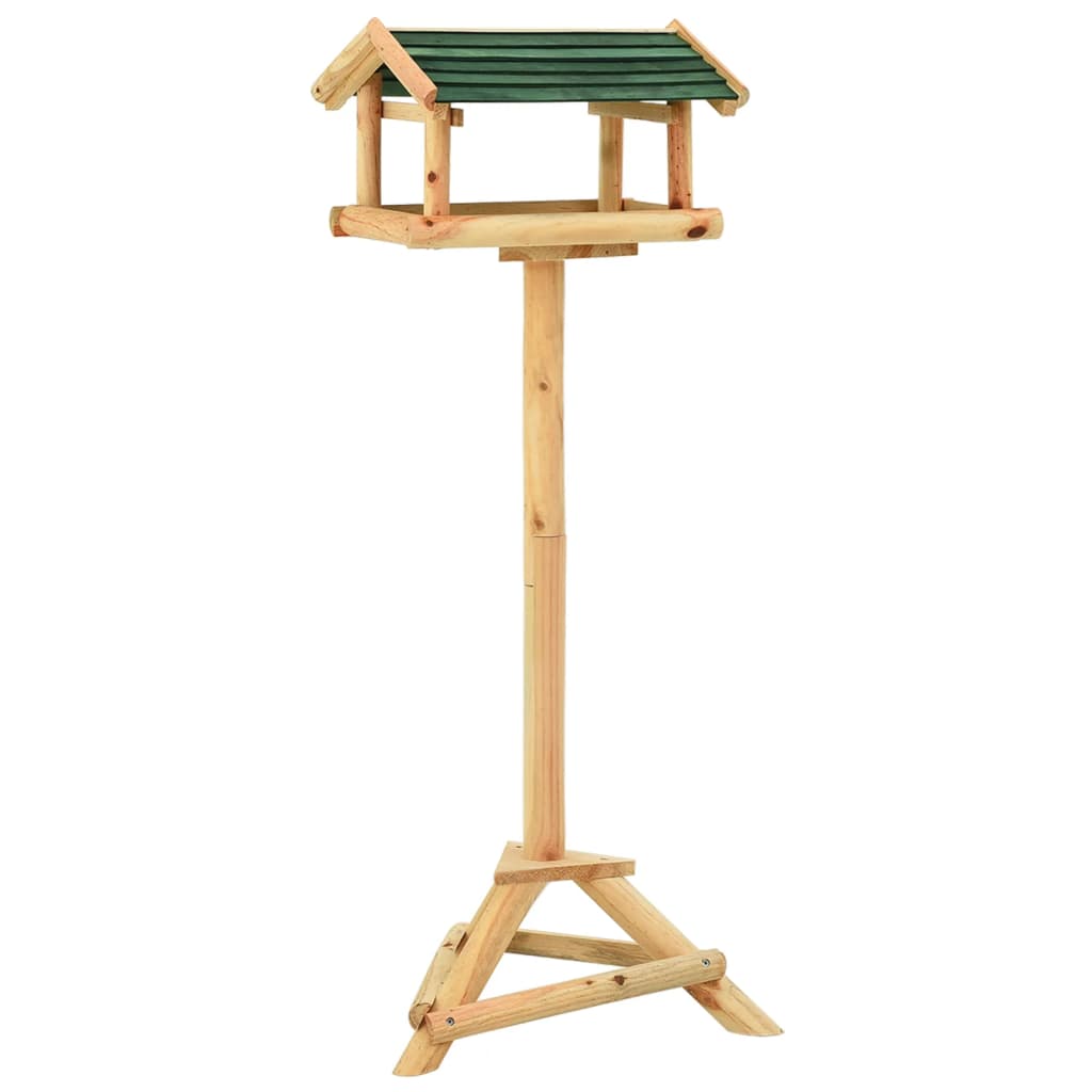 Bird Feeder with Stand 37x28x100cm Solid Fir Wood