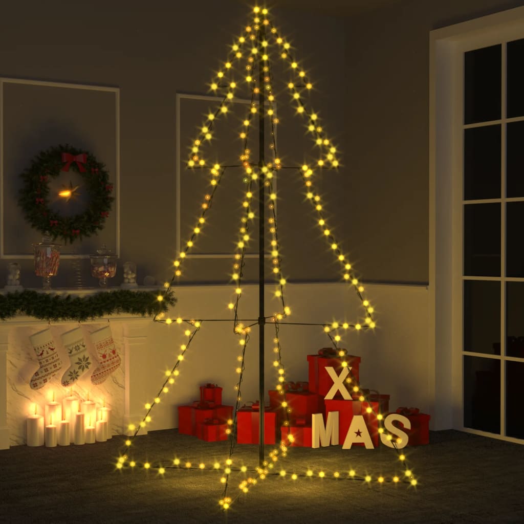 Nevis Christmas Cone Tree 240 LEDs Indoor Outdoor 118x180cm