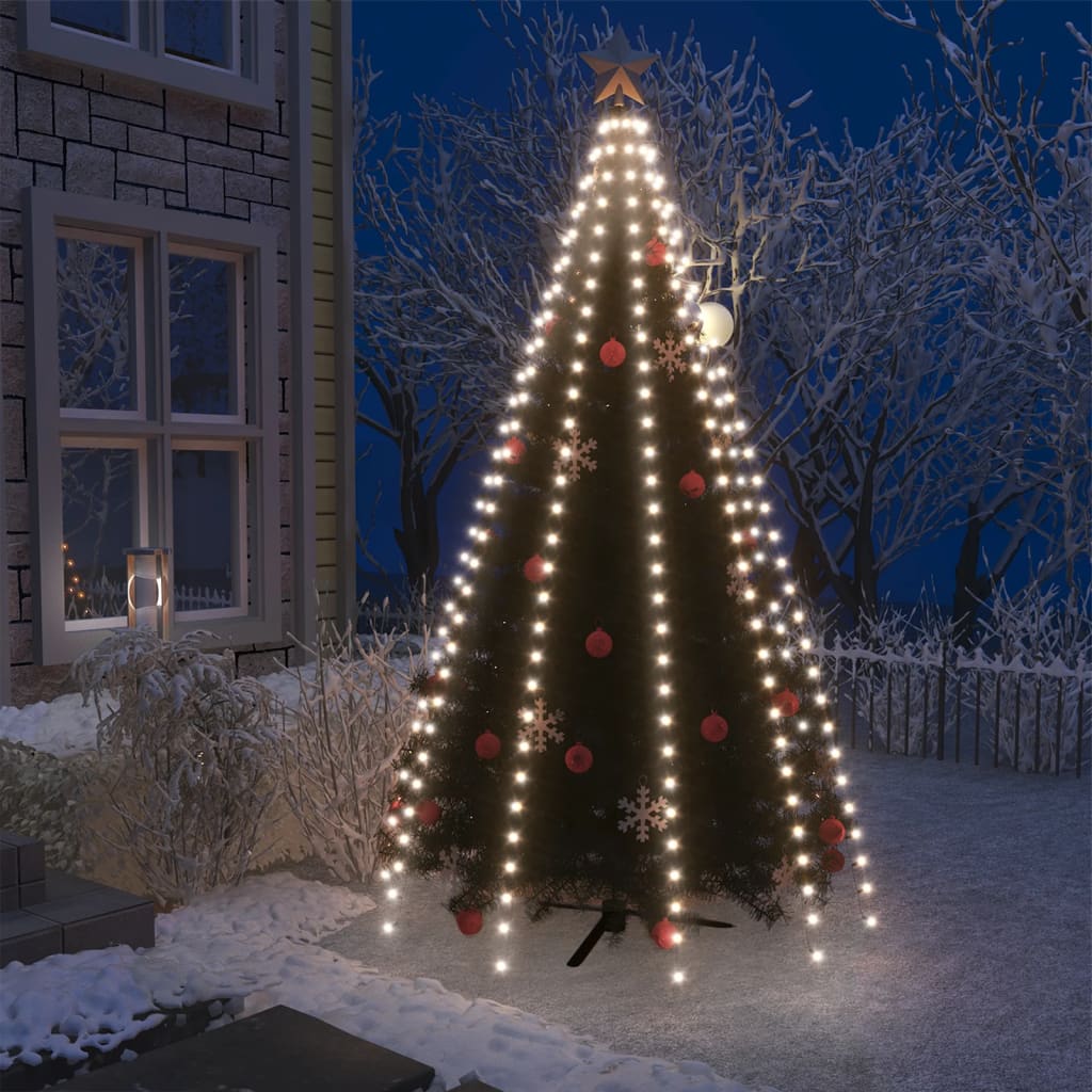 Faune Christmas Tree Net Lights with 250 LEDs Cold White 250cm