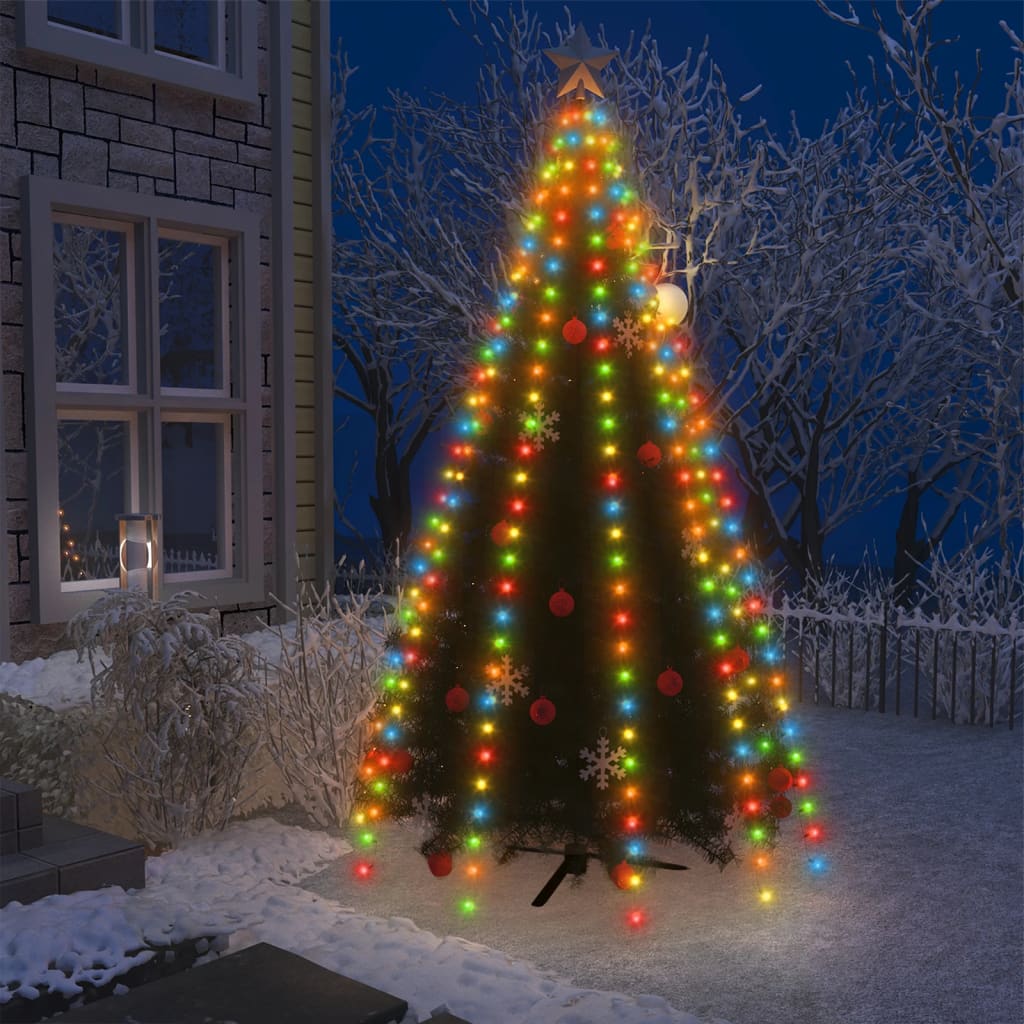 Faune Christmas Tree Net Lights with 300 LEDs Colourful 300cm
