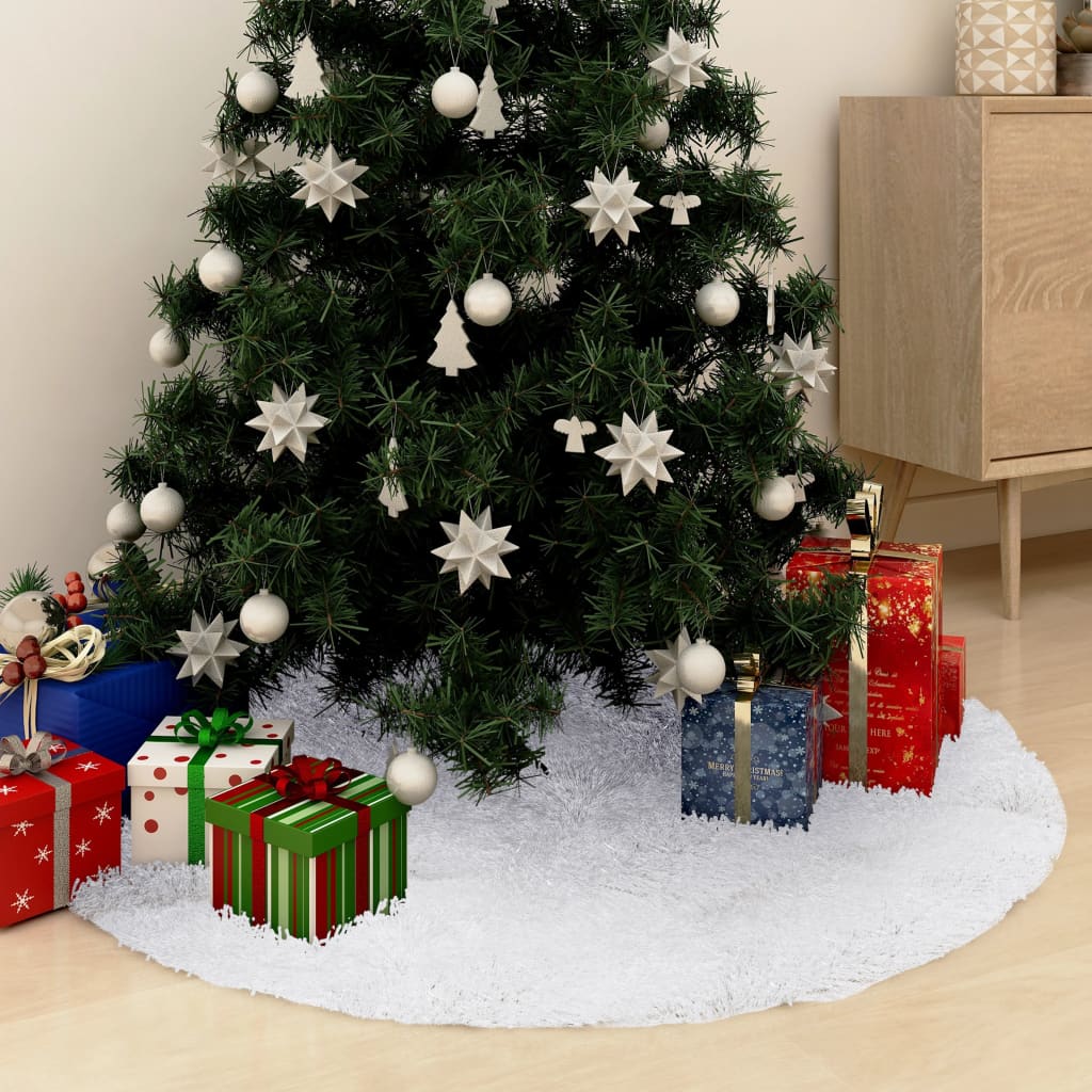 Faune Christmas Tree Skirt White 150cm Faux