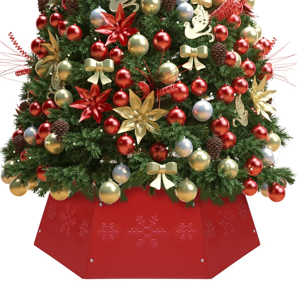 HIVREL Christmas Tree Skirt Red Dia68x25 cm