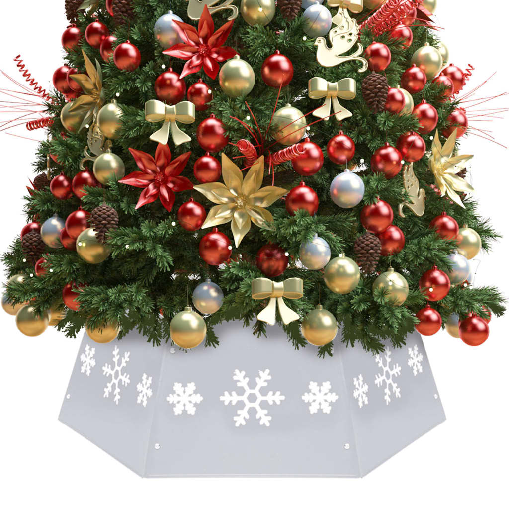 Faune Christmas Tree Skirt Silver White dia 68x25cm