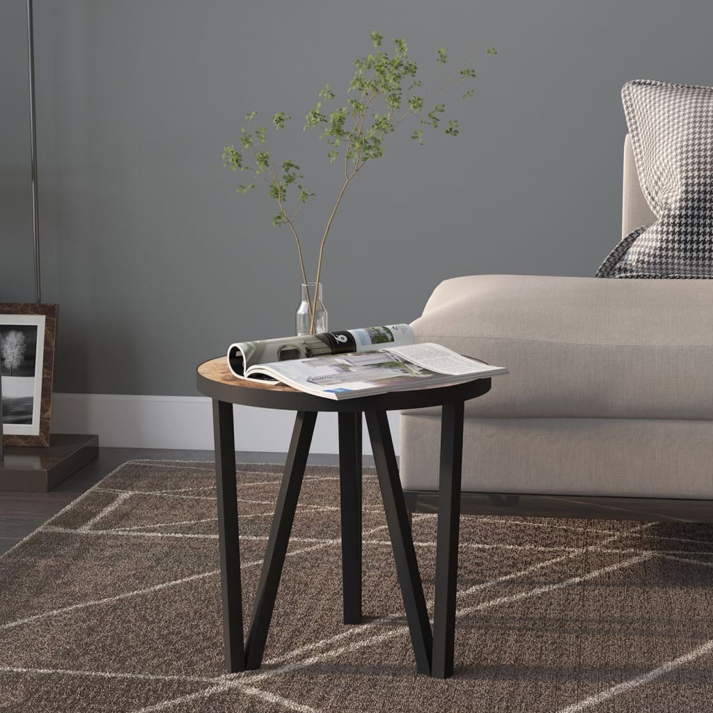 Tea Table Black and Yellow Ã ̃35 cm MDF