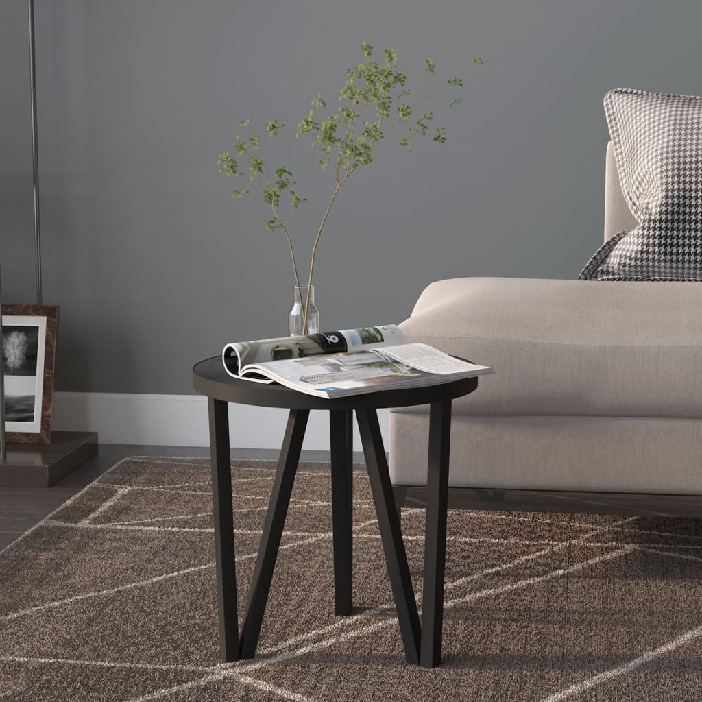 Tea Table Black Ã ̃35 cm MDF