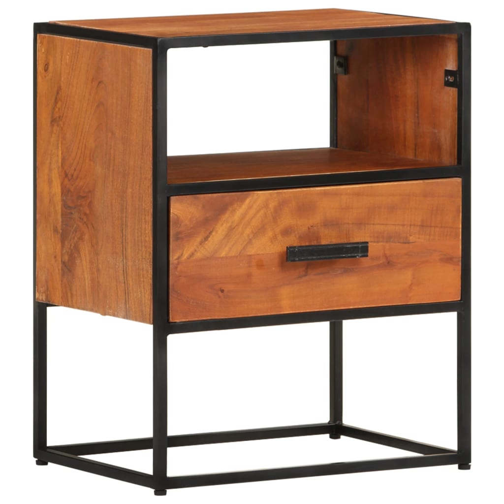 Bedside Table - BANCROFT Dex Nightstand Honey Finish 40cm