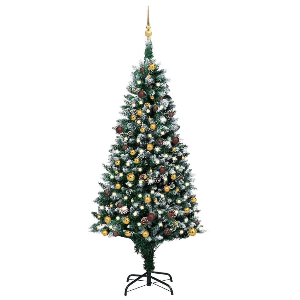 Frois 210cm Tree with Ball Set and Pinecones