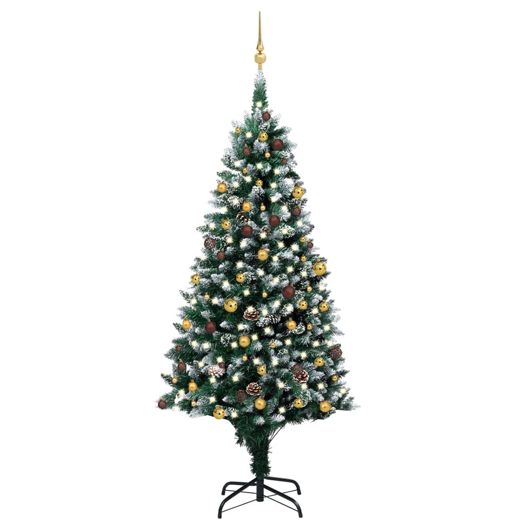 Frois Artificial Pre-lit Christmas Tree with Ball Set and Pinecones 240cm