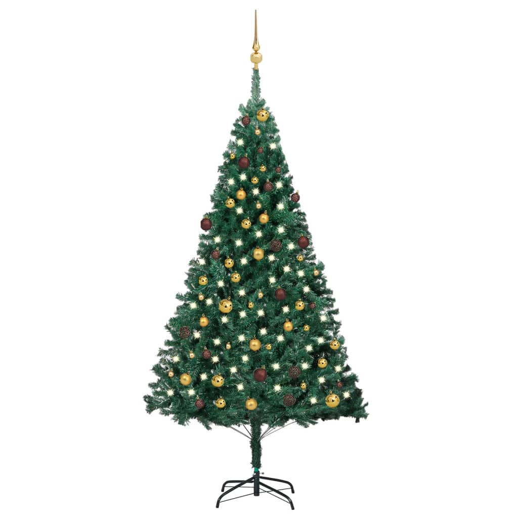 Frois Pre-lit Christmas Tree with Ball Set Green 210cm