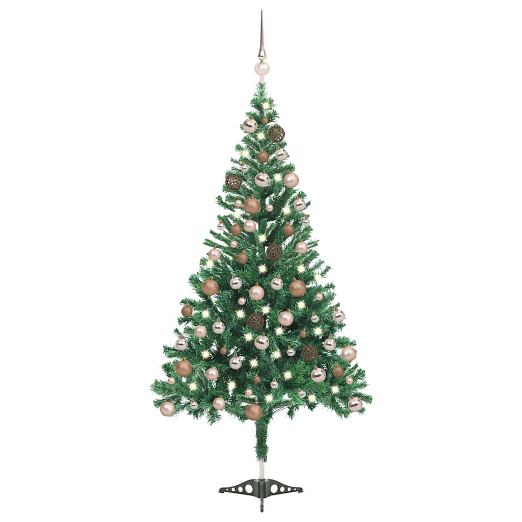 Artificial Pre-lit Christmas Tree with Ball Set 180cm 564 Branches